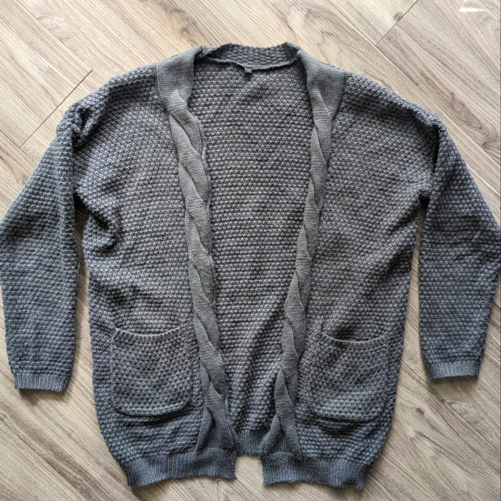Gray Cardigan w/ Pockets